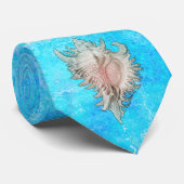 Conch Muschel "Beach Life" Krawatte (Gerollt)