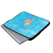 Conch Muschel "Beach Life" Laptopschutzhülle (Vorne Knopf)