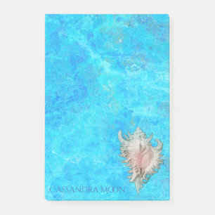 Conch Muschel "Beach Life" Personalisiert Post-it Klebezettel