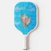 Conch Muschel "Beach Life" Pickleball Schläger (Rückseite)