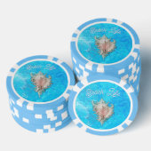 Conch Muschel "Beach Life" Pokerchips (Stapel)