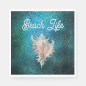 Conch Muschel "Beach Life" Serviette (Vorderseite)