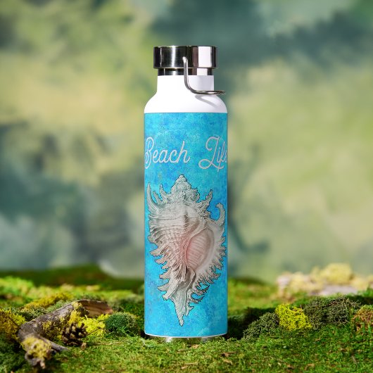 Conch Muschel "Beach Life" Trinkflasche (Außenbereich)