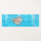 Conch Muschel "Beach Life" Yogamatte (Vorderseite (Horizontal))