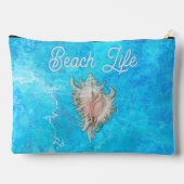 Conch Muschel "Beach Life" Zubehörtasche (Rückseite)