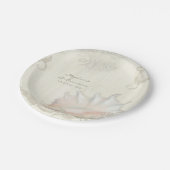 Conch Muschel Coastal Beach Hochzeit Empfang Dekor Pappteller (Schrägansicht)