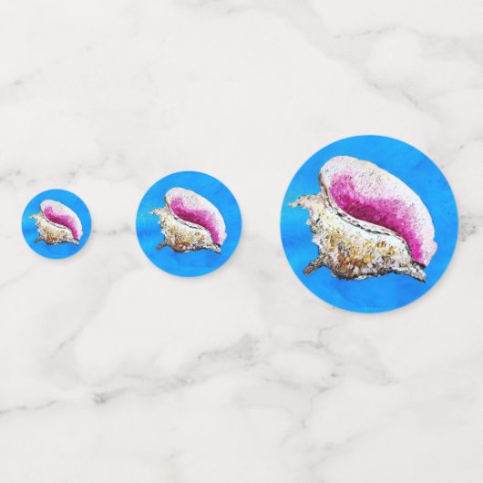 Conch Muschel Confetti Konfetti (Rückseiten)