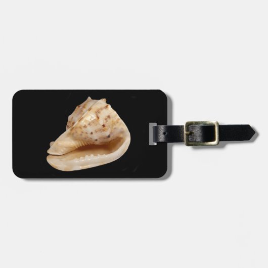 Conch Muschel Gepäckmarke Gepäckanhänger (Vorderseite horizontal)