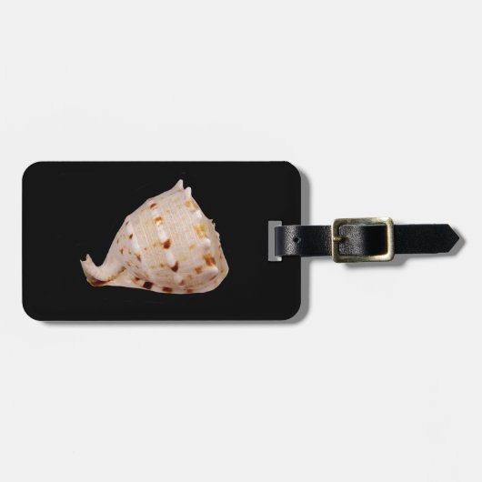 Conch Muschel Gepäckmarke Gepäckanhänger (Vorderseite horizontal)