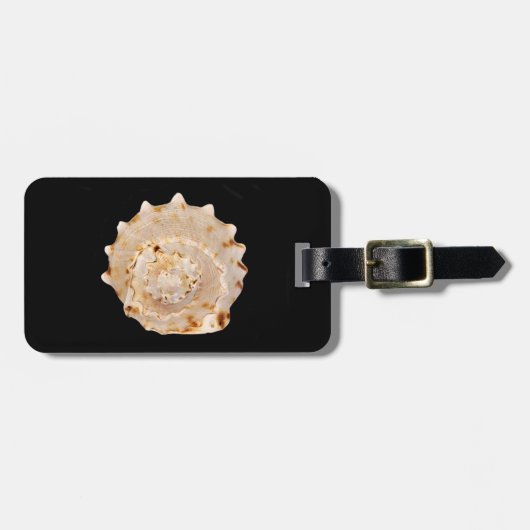 Conch Muschel Gepäckmarke Gepäckanhänger (Vorderseite horizontal)