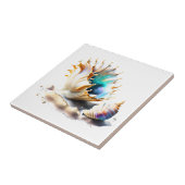 Conch Muschel iridesent 3D-Single Großes Strandmee Fliese (Seite)