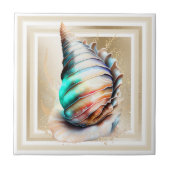 Conch Muschel irisierende Mutter Perlgolden schimm Fliese (Vorderseite)