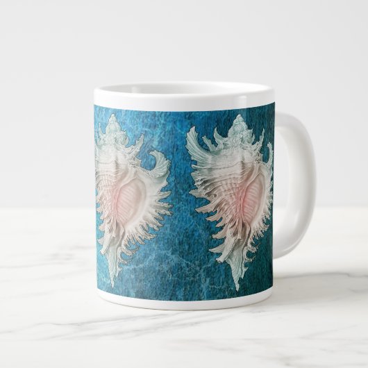 Conch-Muschel Jumbo-Tasse (Vorderseite Rechts)