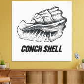 Conch-Muschel Leinwanddruck (Insitu (Wohnzimmer))