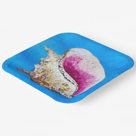 Conch Muschel Paper Teller (Gewinkelt)