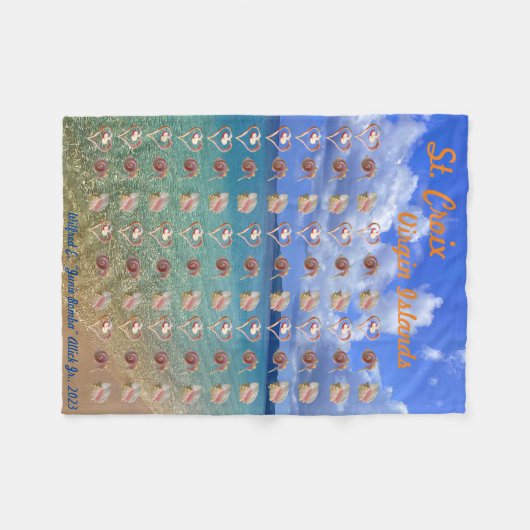 Conch Muschel Skulptur Fleece Blanket (Vorderseite (Horizontal))