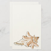 Conch Muschel Stationery Briefpapier (Vorne/Hinten)