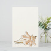 Conch Muschel Stationery Briefpapier (Stehend Vorderseite)