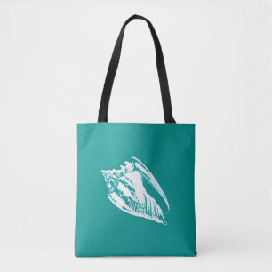 Conch-Muschel - Türkis und Weiß Tasche