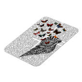 Conch Muschel und Schmetterlinge 2 Magnet (Linke Seite)