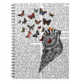 Conch Muschel und Schmetterlinge 2 Notizblock (Vorderseite)