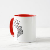 Conch Muschel und Schmetterlinge 2 Tasse (Vorderseite Links)