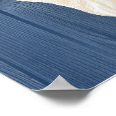 Conch Muschel Vintag Blue Wood Beach Poster (Ecke)