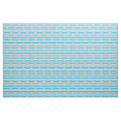 Conch-Muscheln an der Küste von Blue Stripes Stoff (Fat Quarter (45,7 x 55,9 cm))