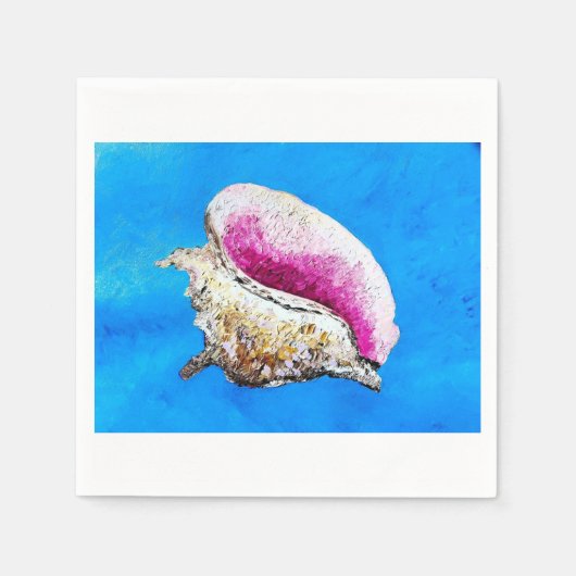 Conch Muscheln Cocktail Napkin Serviette (Vorderseite)