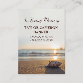 Conch on Beach | Beileid Mini-Gebetskarte Begleitkarte