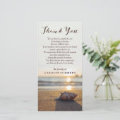 Conch on Beach | Beileid Vielen Dank Dankeskarte (Stehend Vorderseite)