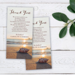 Conch on Beach | Beileid Vielen Dank Dankeskarte