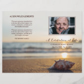Conch on Beach Celebration of Life Funeral Program (Vorderseite)