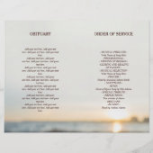 Conch on Beach Celebration of Life Funeral Program (Rückseite)