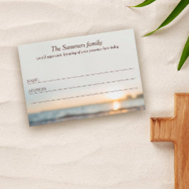 Conch on Beach Gedenkveranstaltung Begleitkarte