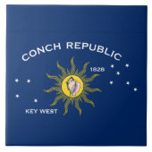 Conch Republic Flag Fliese (Vorderseite)