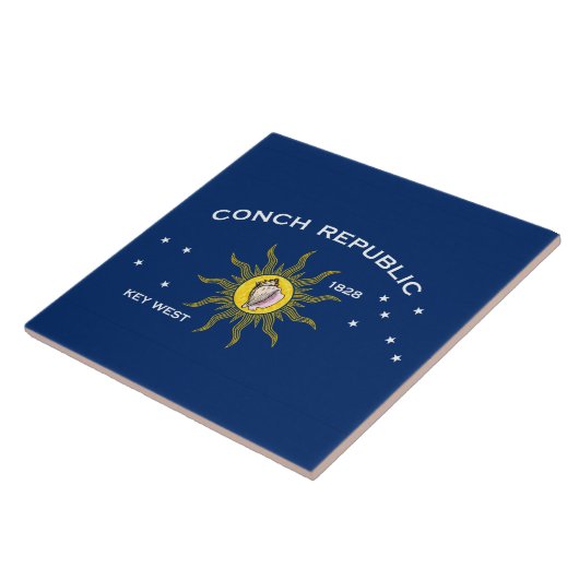Conch Republic Flag Fliese (Seite)