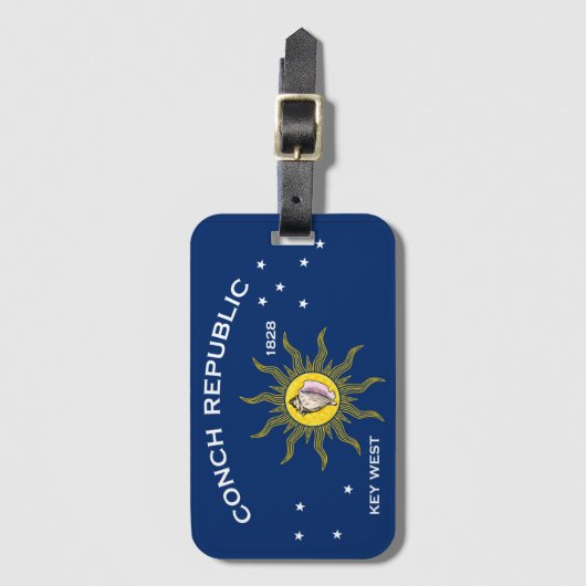 Conch Republic Flag Gepäckanhänger (Vorderseite Vertikal)