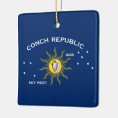 Conch Republic Flag Keramikornament (Links)