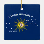 Conch Republic Flag Keramikornament (Rückseite)