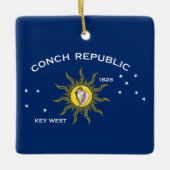 Conch Republic Flag Keramikornament (Vorderseite)