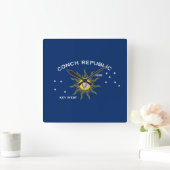 Conch Republic Flag Key West Florida Quadratische Wanduhr (Zuhause)