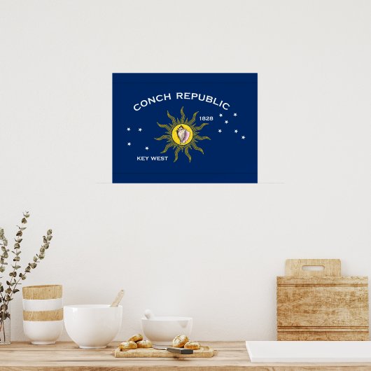 Conch Republic Flag Poster (Küche)