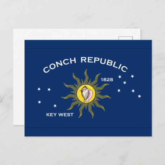 Conch Republic Flag Postkarte (Vorne/Hinten)