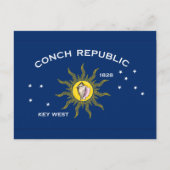 Conch Republic Flag Postkarte (Vorderseite)