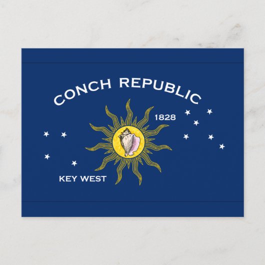 Conch Republic Flag Postkarte (Vorderseite)