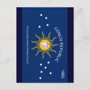 Conch Republic Flag Postkarte
