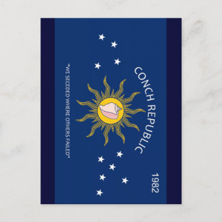 Conch Republic Flag Postkarte