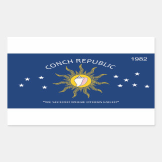 Conch Republic Flag Rechteckiger Aufkleber