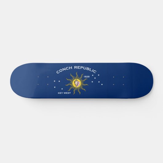 Conch Republic flag Skateboard (Horizontal)